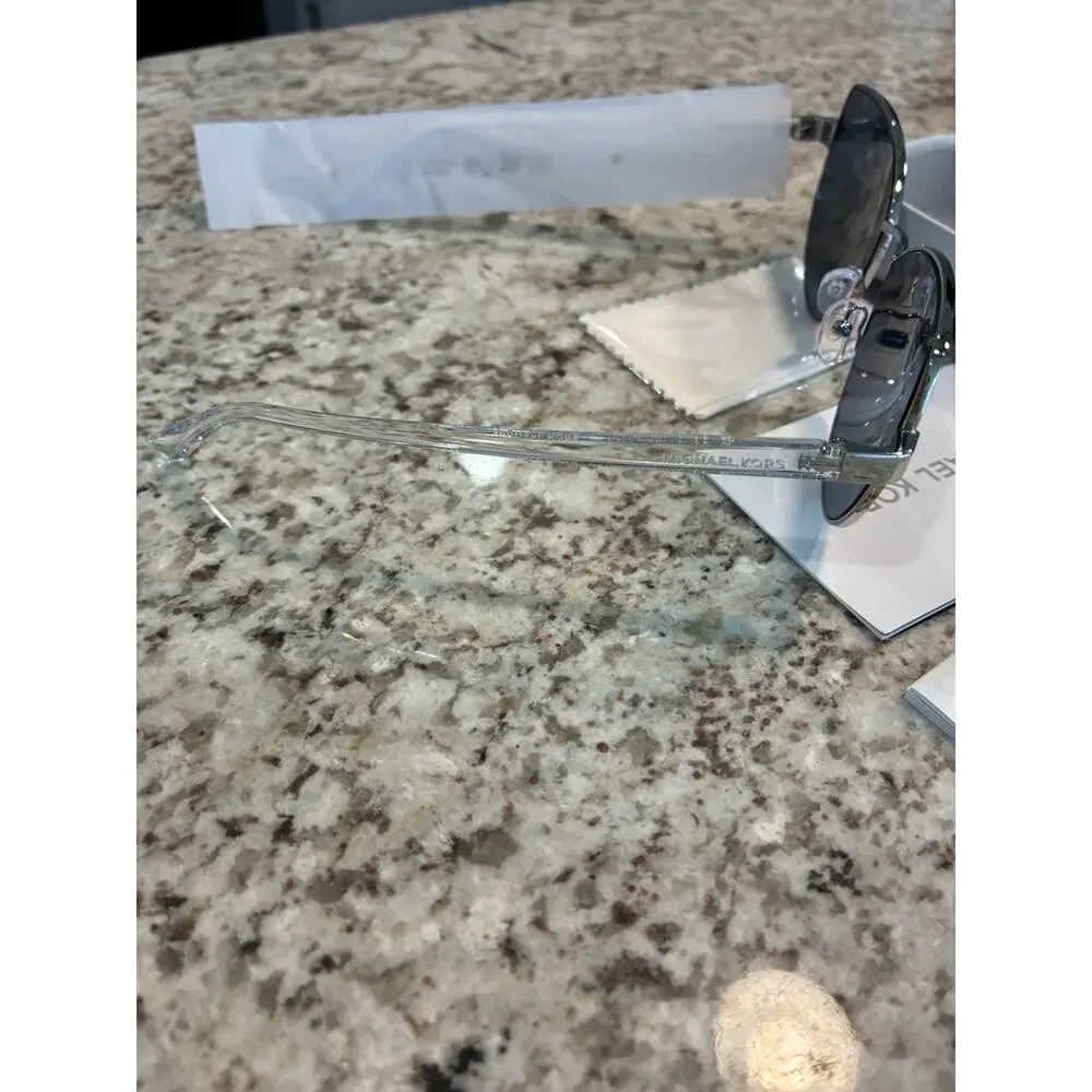 Michael Kors Sunglasses MK1162 LANIKAI Cat Eye Metal Silver Frame New - Picture 3 of 5